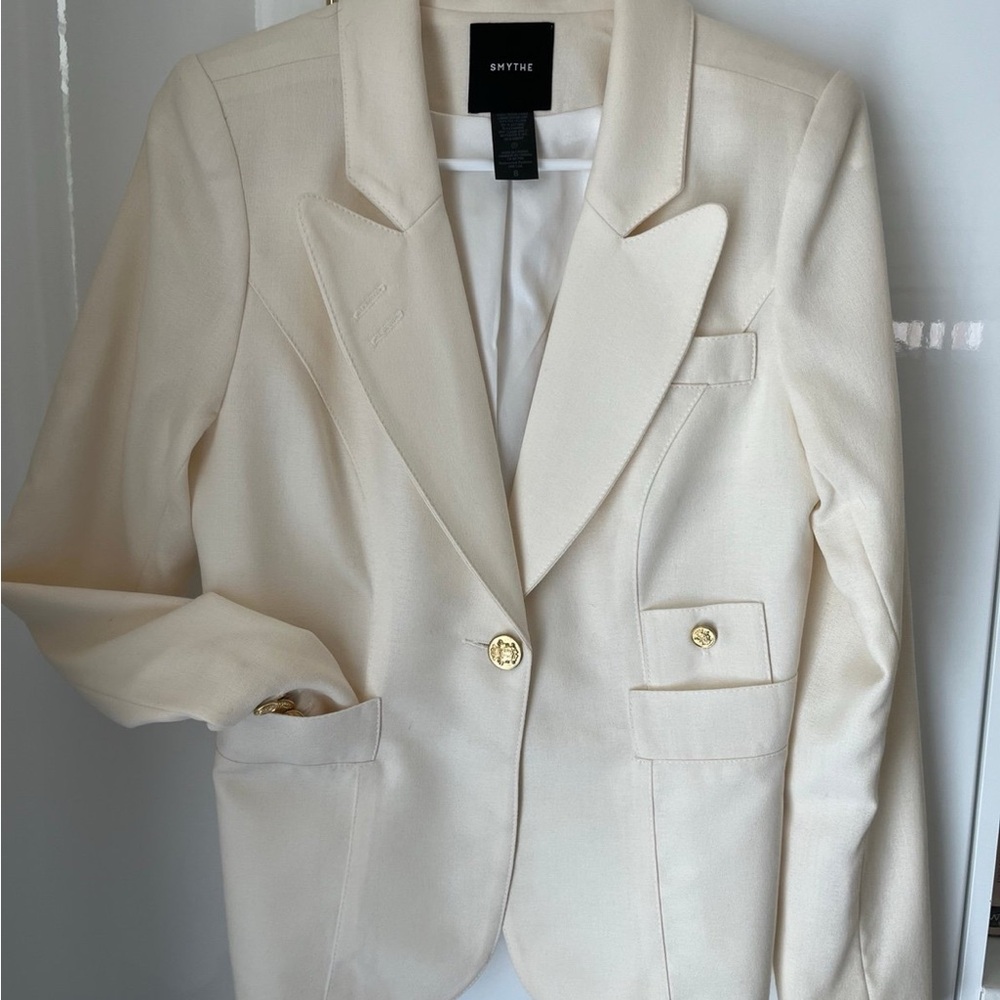 SMYTHE Duches Blazer- Off White, size 8